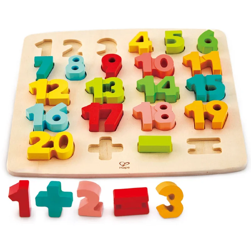 beautifully detailed wooden toys                  Chunky Number Puzzle Hape