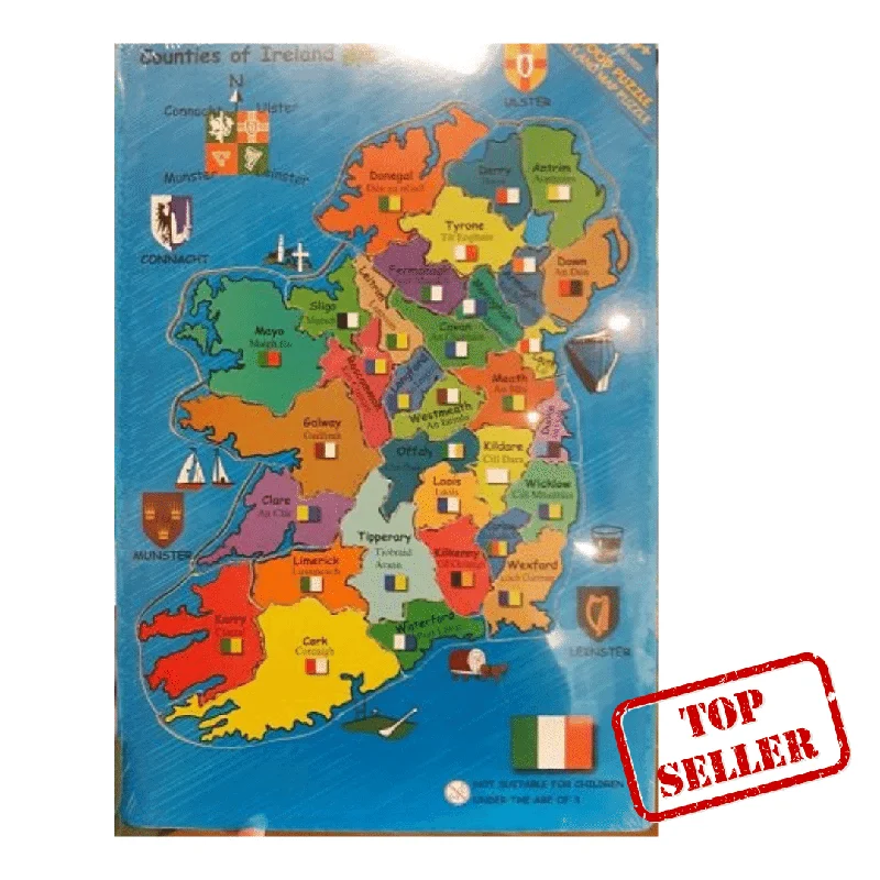 educational wooden toys                   Counties Of Ireland Map Jigsaw