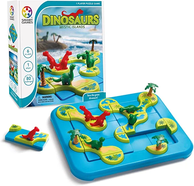 colorful and cheerful wooden toys                   Dinosaurs Mystic Islands Smart Games