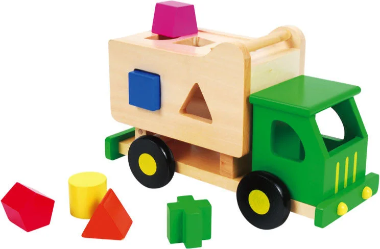 enchanting wooden toys for toddlers                   Discoveroo Sort 'n Tip Garbage Truck