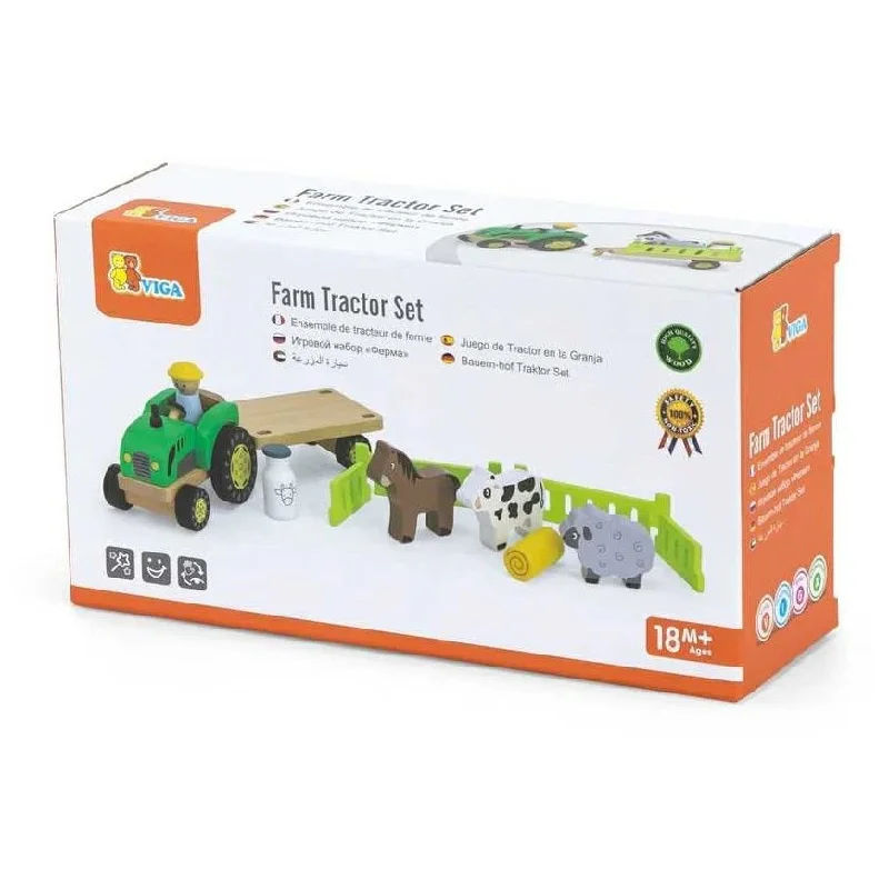 robust and engaging wooden toys for kids                   Farm Tractor Set