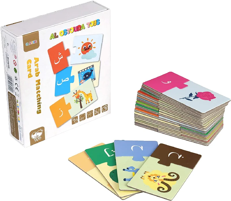 delightful wooden toys for children                   Fash cards matching cards arabic
