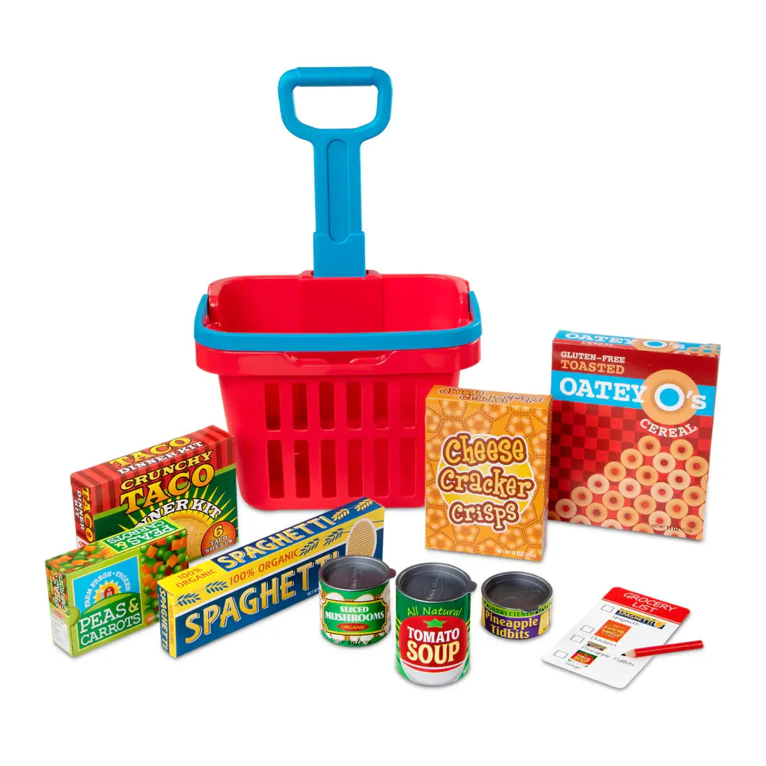timeless classic wooden toys                   Grocery Basket Play Set