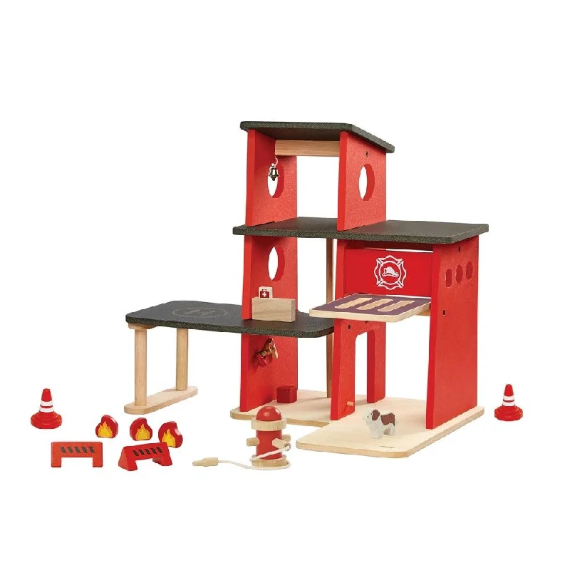 sustainably sourced wooden toys                   Fire Station - Plan Toys