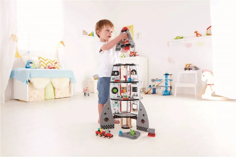 safe wooden toys for babies              Four-Stage Space Rocket Ship
