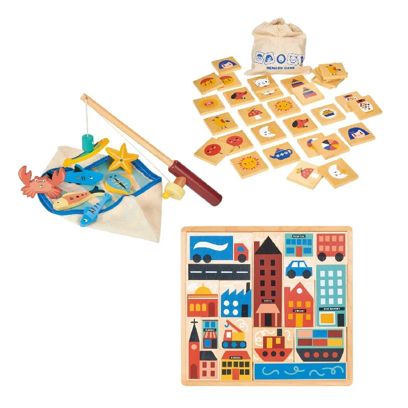 environmentally conscious wooden toys                 Games Bundle