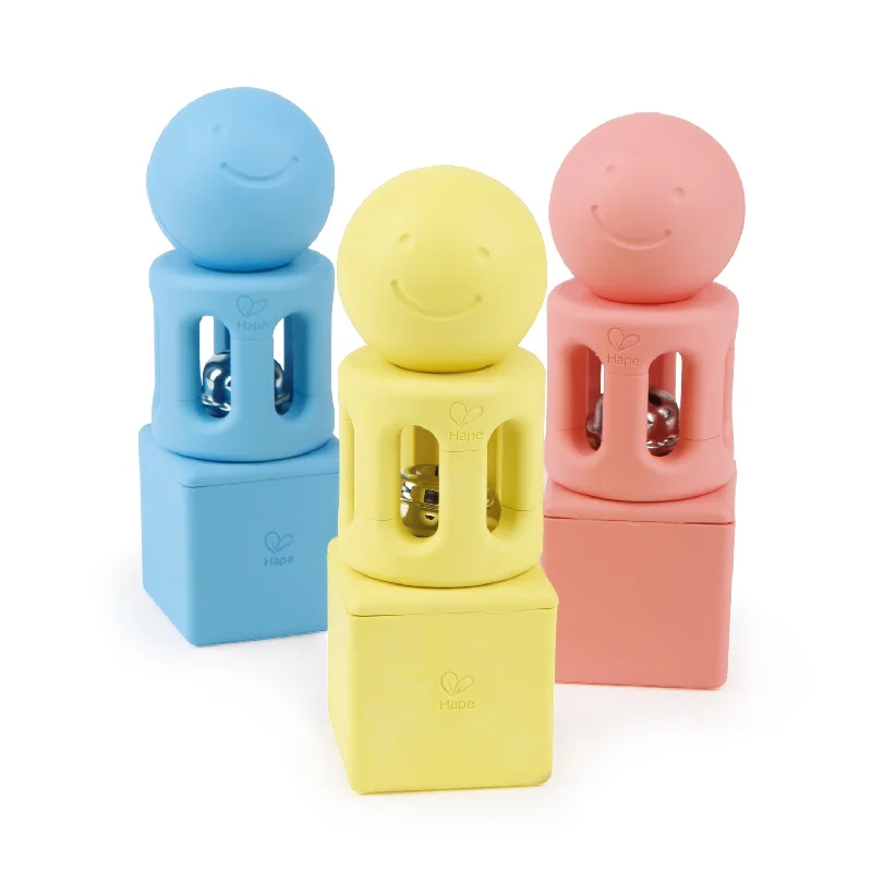 enchanting and whimsical wooden toys that captivate attention                   Geometric Rattle Trio Hape