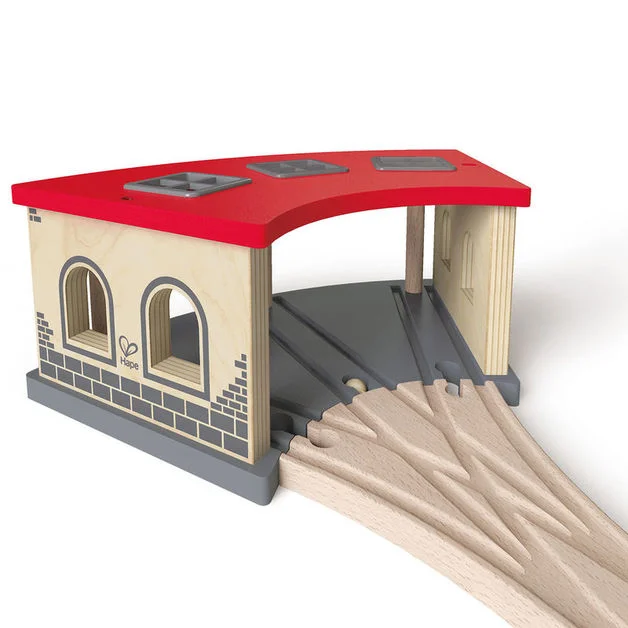 sturdy construction wooden toys                   Big Engine Shed Hape