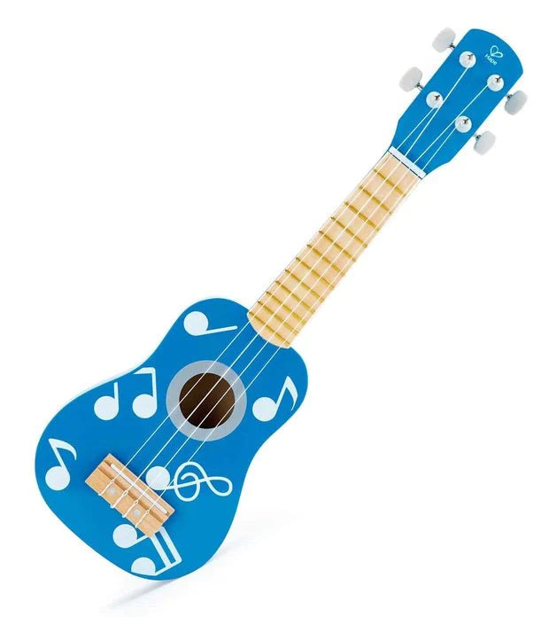 colorful wooden toys for toddlers             Ukulele hape BLUE