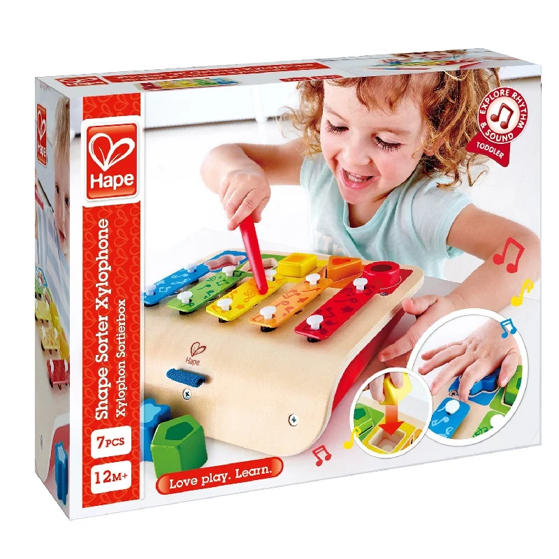 safe wooden toys for babies              Shape Sorter Xylophone Hape