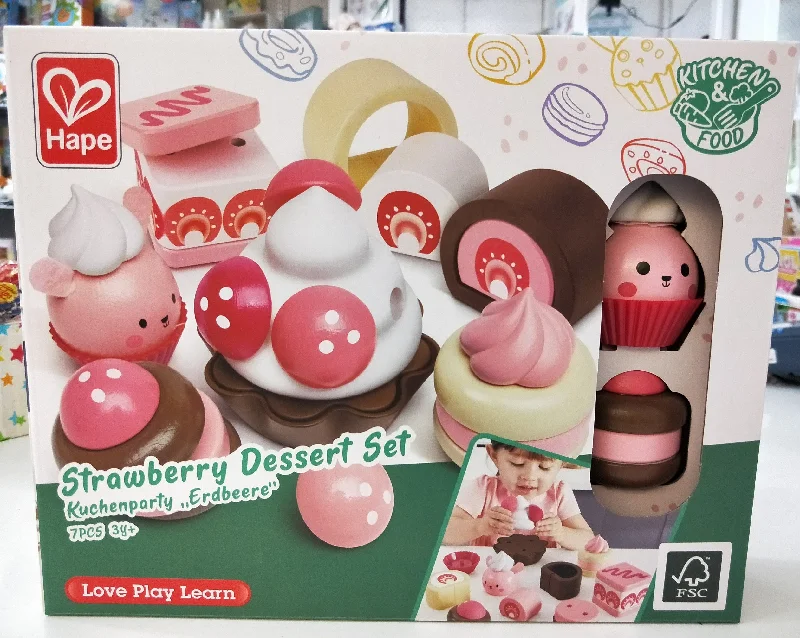 enchanting wooden toys for children                   Hape Strawberry Dessert Set