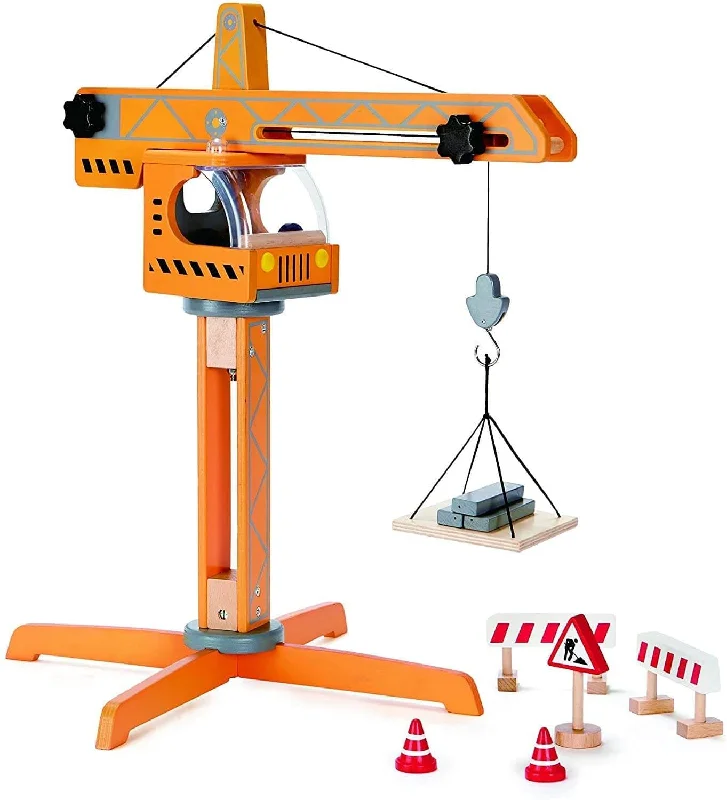 educational wooden toys                   Hape Wooden Crane Lift
