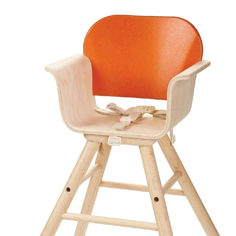 enchanting wooden toys for toddlers                   High Chair Orange - Plan Toys