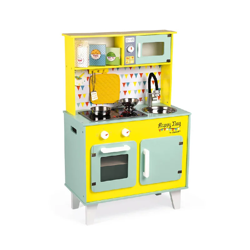 timeless wooden toys Janod - Big Kids Wooden Kitchen - Happy Day - Pretend Play Toy Kitchen - Age 3 + timeless wooden toys Janod - Big Kids Wooden Kitchen - Happy Day - Pretend Play Toy Kitchen - Age 3 +