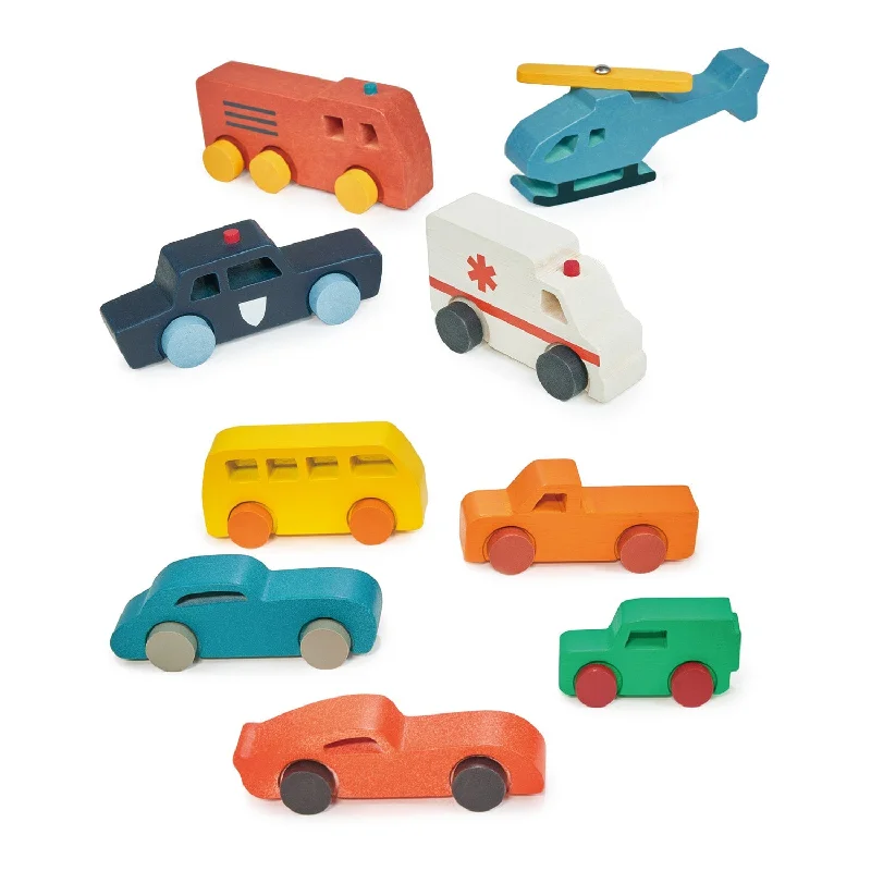 sturdy and durable wooden toys for rough play                   Kaleidoscope Car Collection