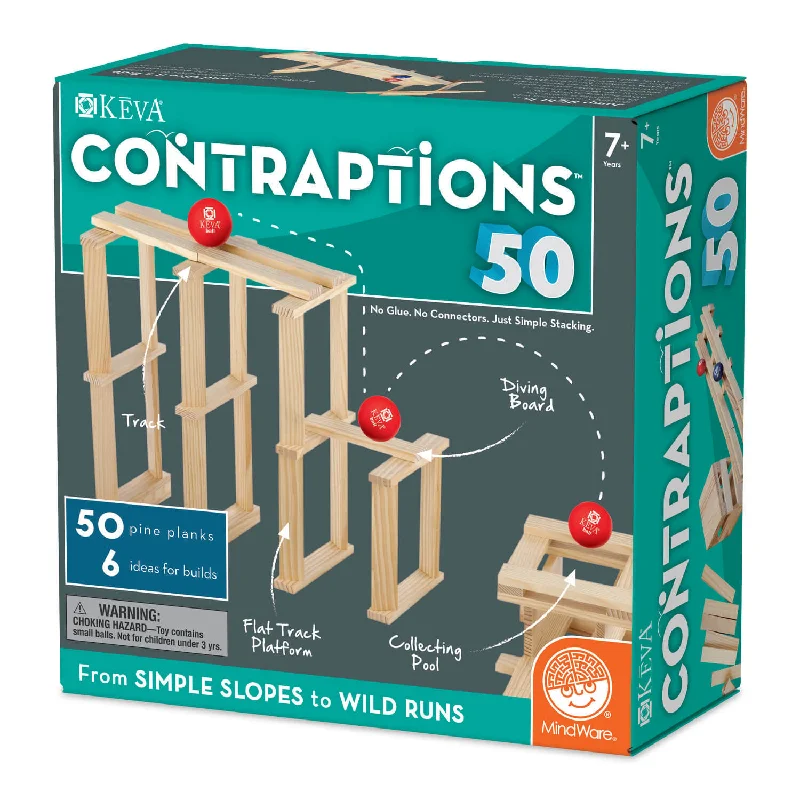 environmentally conscious wooden toys                 Keva Contraptions 50 Plank Set