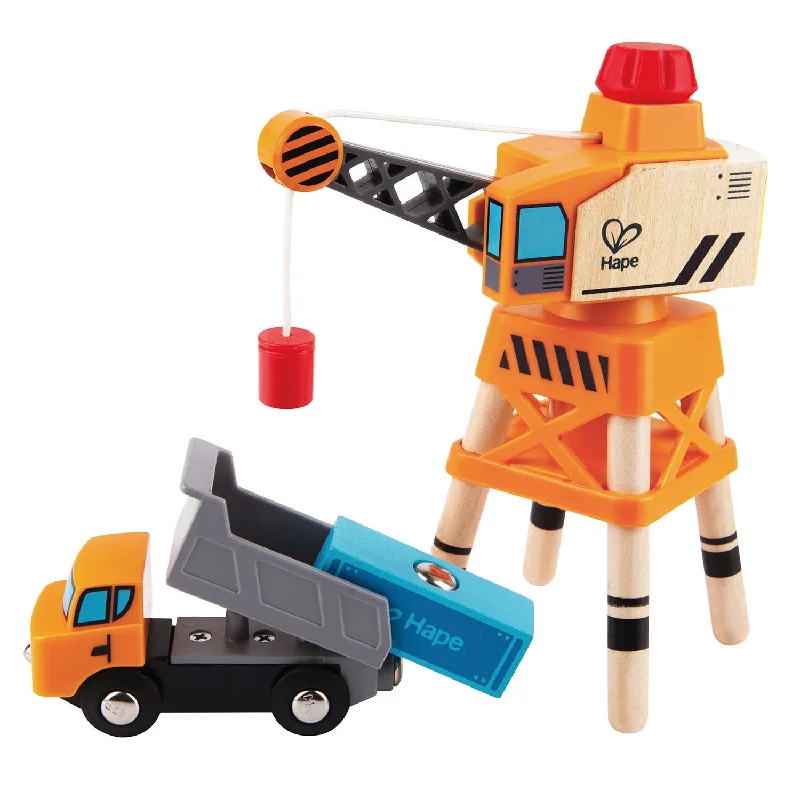 non-toxic wooden toys                   Large Boom Crane and truck Hape