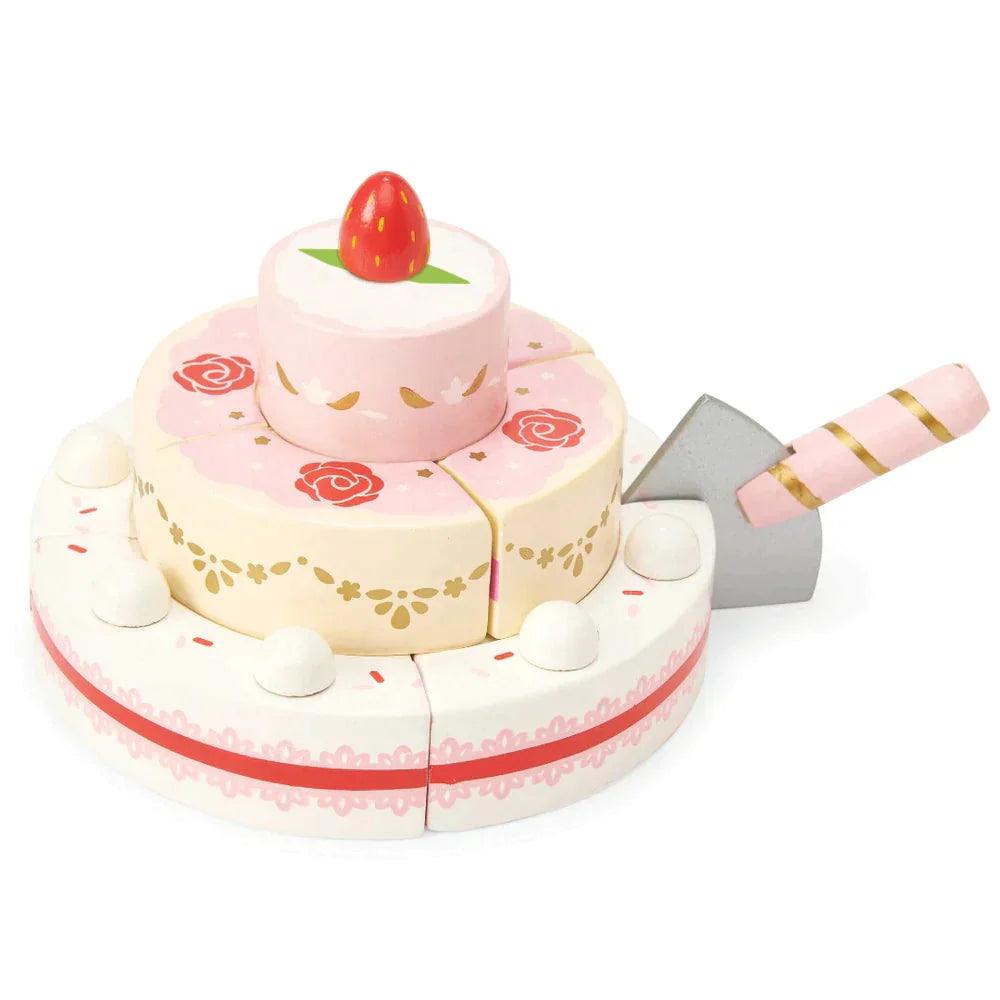 eco-friendly and safe wooden toys                   Le Toy Van Carlo's Wooden Strawberry Wedding Cake
