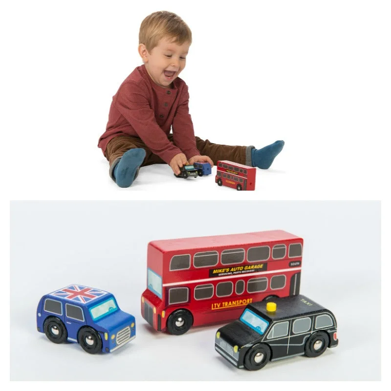 enchanting wooden toys that spark imagination Le Toy Van Little London Wooden Vehicles 3pk enchanting wooden toys that spark imagination Le Toy Van Little London Wooden Vehicles 3pk