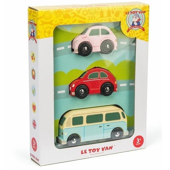 age-appropriate wooden toys                   Le Toy Van Retro Metro Car Set