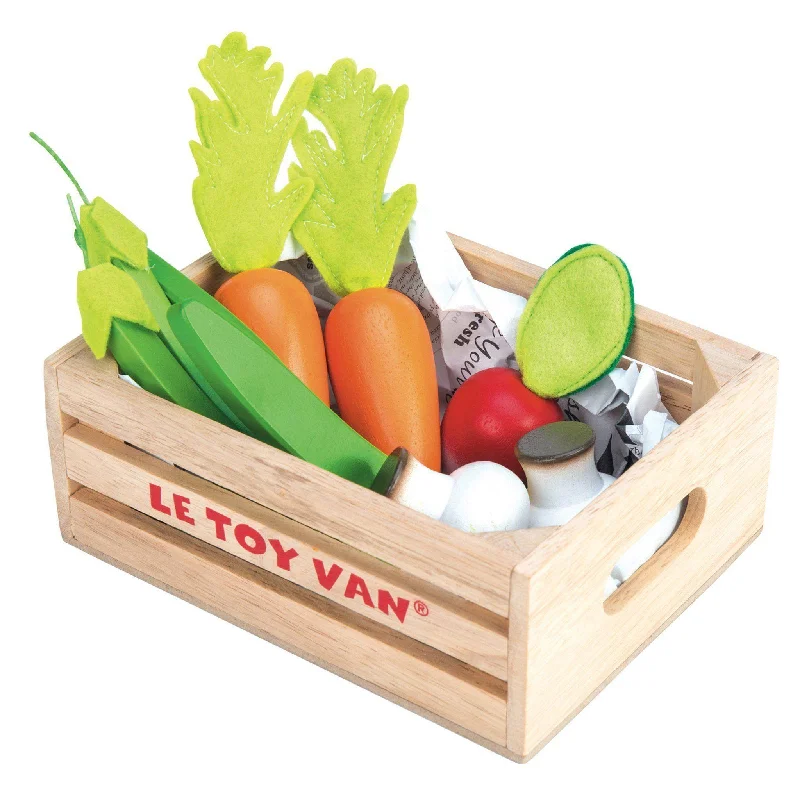 detailed wooden toys                 Le Toy Van - Wooden Honeybee Market Vegetables '5 a Day' Crate