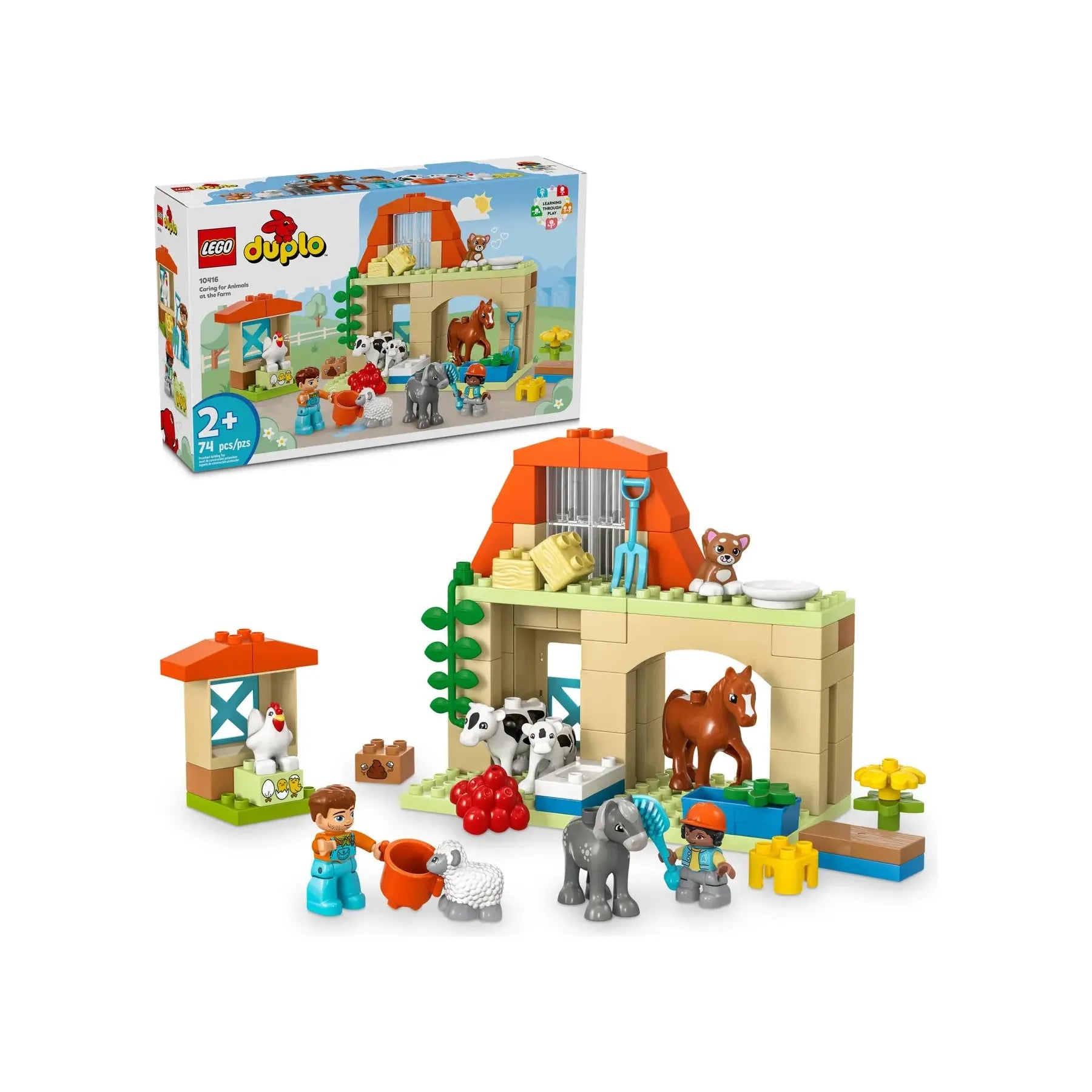 Offering interactive play LEGOLEGO Duplo Caring for Animals at the Farm