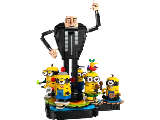 Beautifully crafted LEGO sculpturesLEGO 75582 Despicable Me 4 Brick-Built Gru And Minions