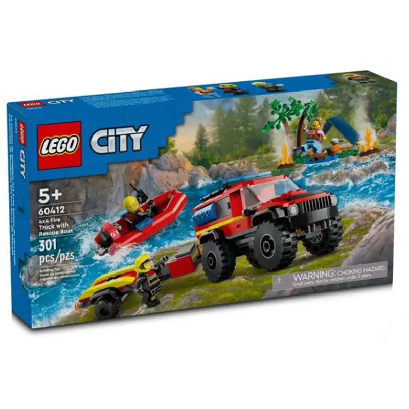 Non-toxic and safe LEGO toysLEGO® City 4x4 Fire Truck With Rescue Boat Building Set 60412 Non-toxic and safe LEGO toysLEGO® City 4x4 Fire Truck With Rescue Boat Building Set 60412