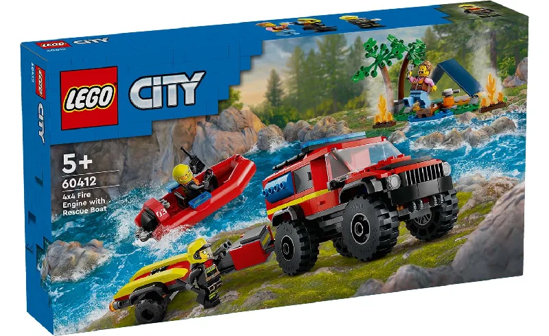 Offering endless possibilities LEGOLEGO® City 60412 4X4 Fire Truck With Rescue Boat