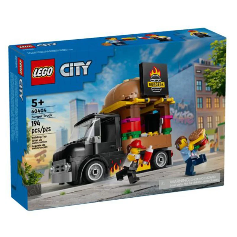 Intricately designed LEGOLEGO® City Burger Truck Building Set 60404