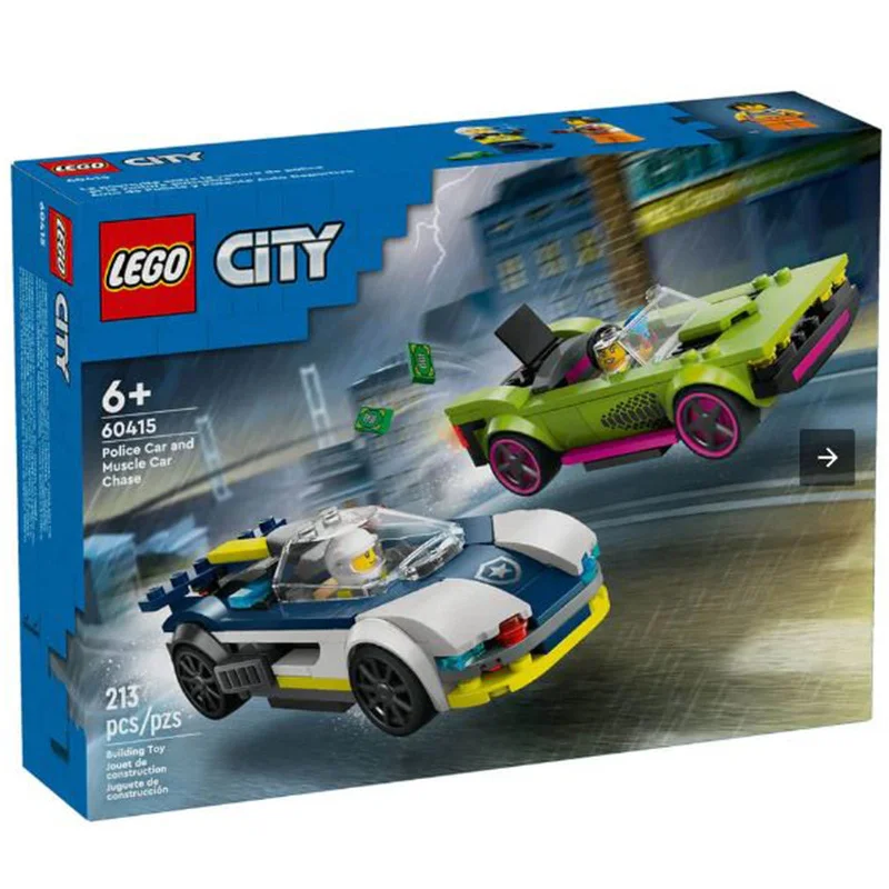 Iconic and recognizable LEGO charactersLEGO® City Police Car And Muscle Car Chase Building Set 60415 Iconic and recognizable LEGO charactersLEGO® City Police Car And Muscle Car Chase Building Set 60415