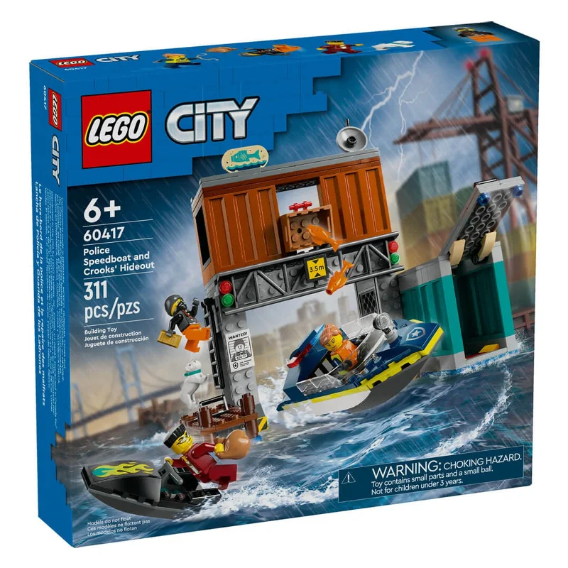 Universally loved LEGO toysLEGO® City Police Speedboat And Crooks' Hideout Building Set 60417 Universally loved LEGO toysLEGO® City Police Speedboat And Crooks' Hideout Building Set 60417