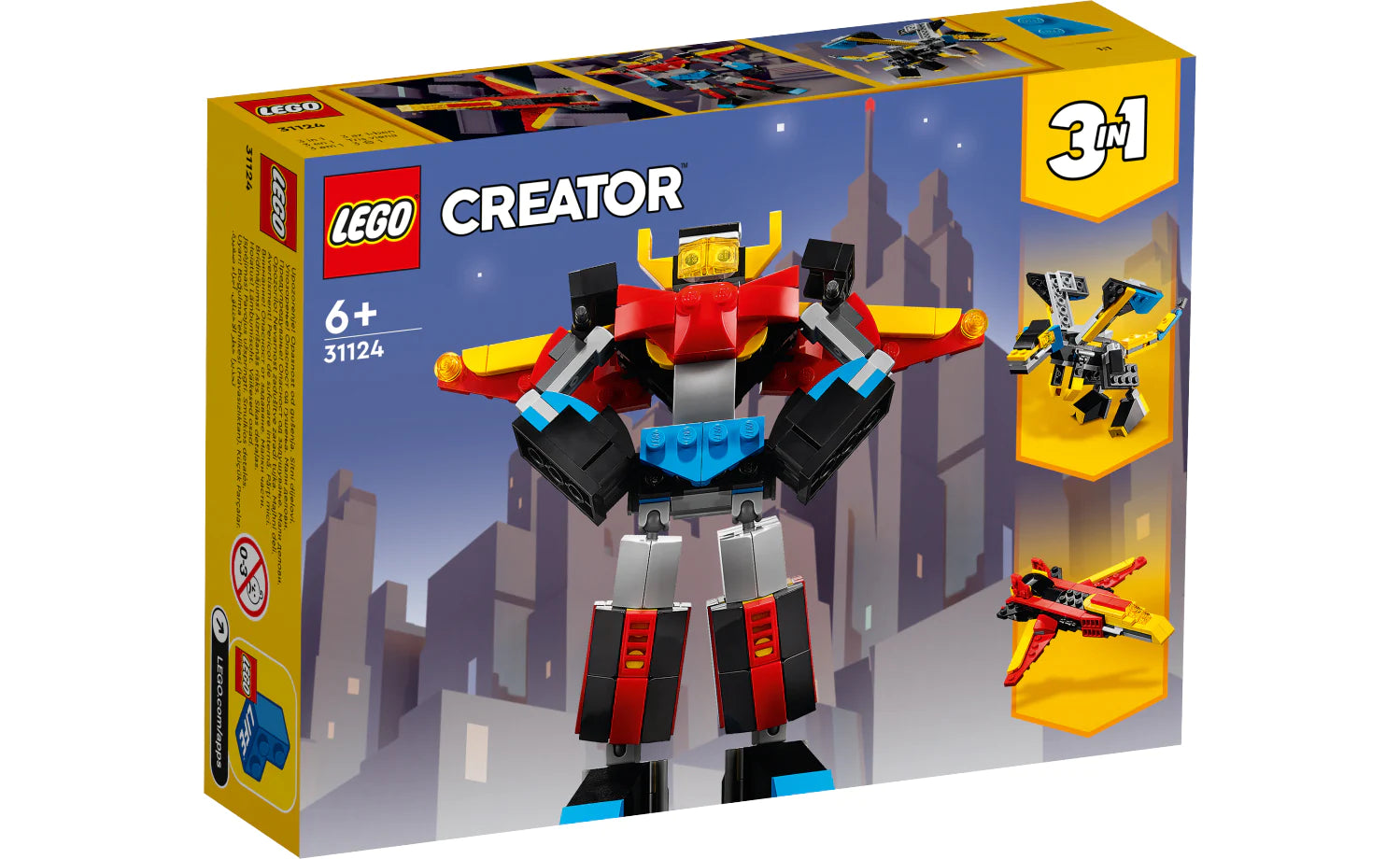 Time-honored LEGO traditionsLEGO® Creator 31124 3-in-1 Super Robot