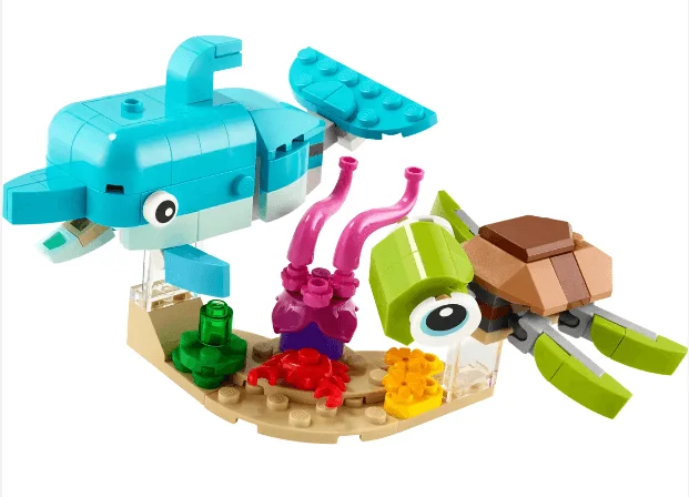 Encouraging resourcefulness LEGOLego Dolphin and Turtle 3in1 31128