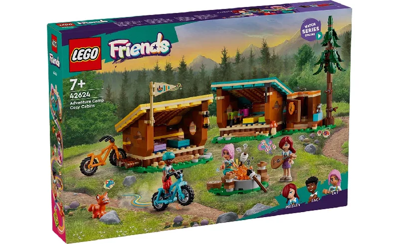 Iconic and recognizable LEGO charactersLEGO® Friends 42624 Adventure Camp Cosy Cabins Iconic and recognizable LEGO charactersLEGO® Friends 42624 Adventure Camp Cosy Cabins