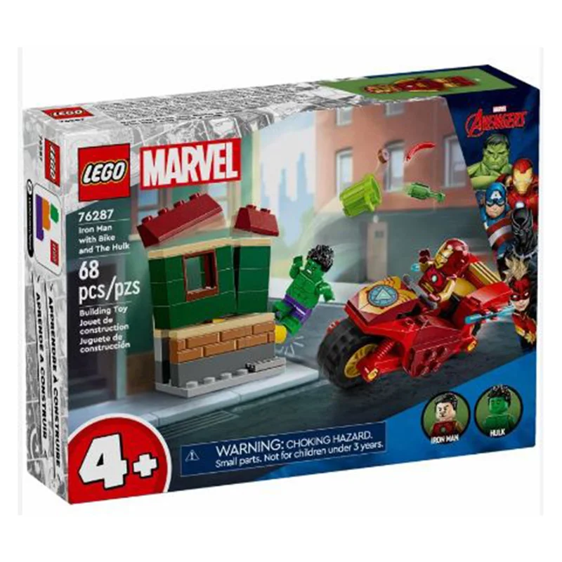 Precisely scaled LEGO miniaturesLEGO® Marvel Iron Man With Bike And The Hulk Building Set 76287 Precisely scaled LEGO miniaturesLEGO® Marvel Iron Man With Bike And The Hulk Building Set 76287