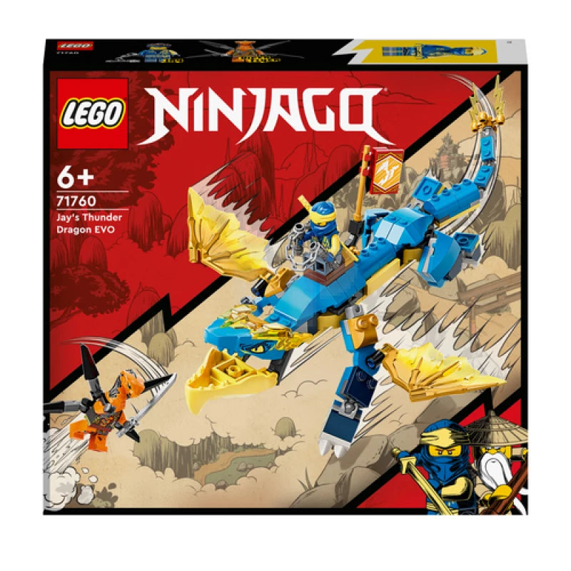 Intricately designed LEGOLEGO® NINJAGO™ 71760 Jay’s Thunder Dragon EVO