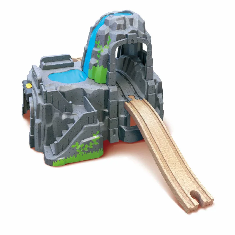 safe and appropriate wooden toys for young children Light and Sound Mountain Tunnel Set Hape safe and appropriate wooden toys for young children Light and Sound Mountain Tunnel Set Hape