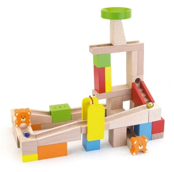 beautiful and detailed wooden toys that inspire creativity                   Marble Run Wooden Block Set