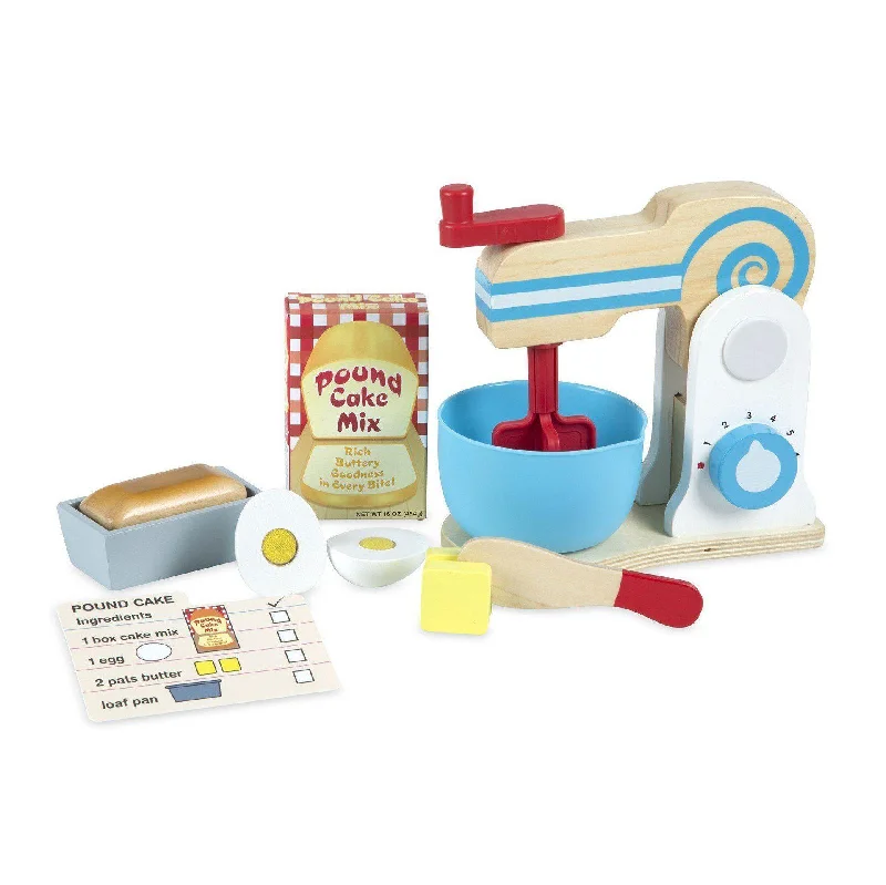 traditional wooden toys                   Melissa & Doug Wooden Make-a-Cake Mixer Set