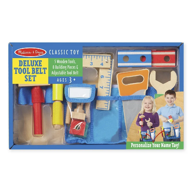 charming wooden toys                   Melissa & Doug 15174 Deluxe Wooden Tool Belt Set