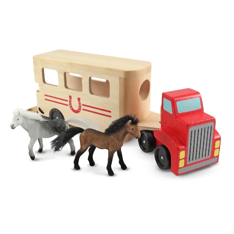 enchanting wooden toys that spark imagination                   Melissa & Doug 14097 Horse Box Wooden Vehicles Play Set