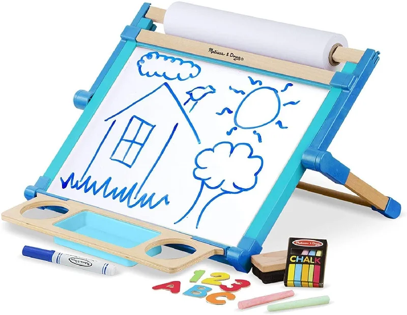 sustainable wooden toys                   Melissa & Doug Wooden Double-Sided Tabletop Easel