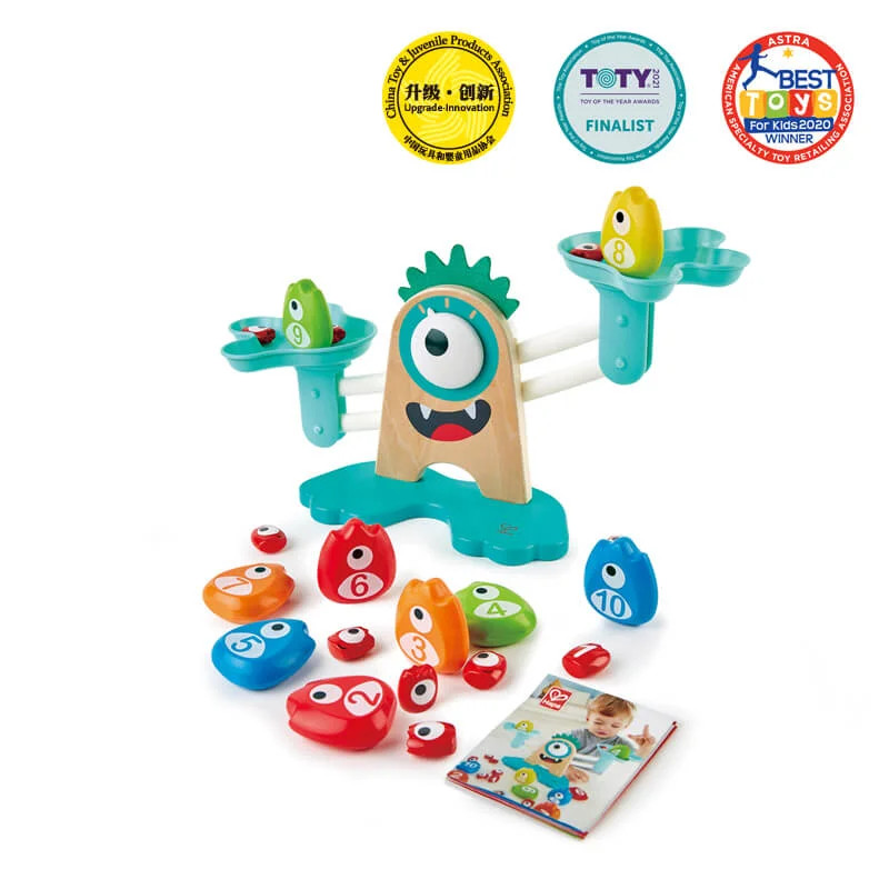sturdy and durable wooden toys for rough play                   Monster Math Scale