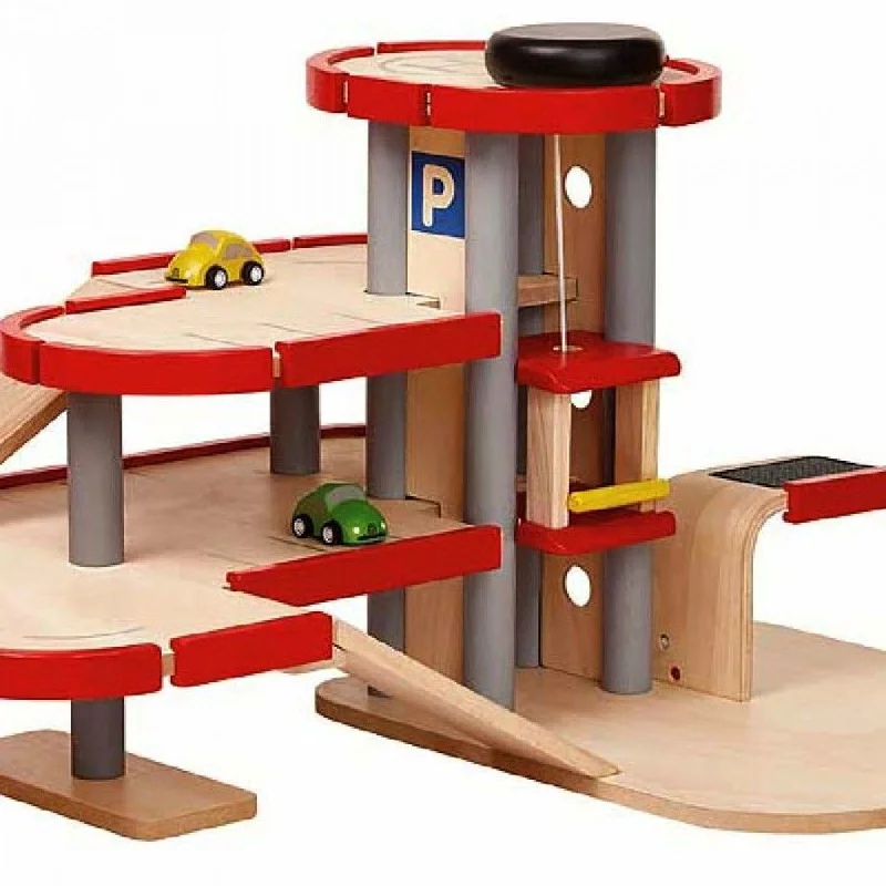 thoughtfully crafted and safe wooden toys                   Parking Garage - Plan Toys