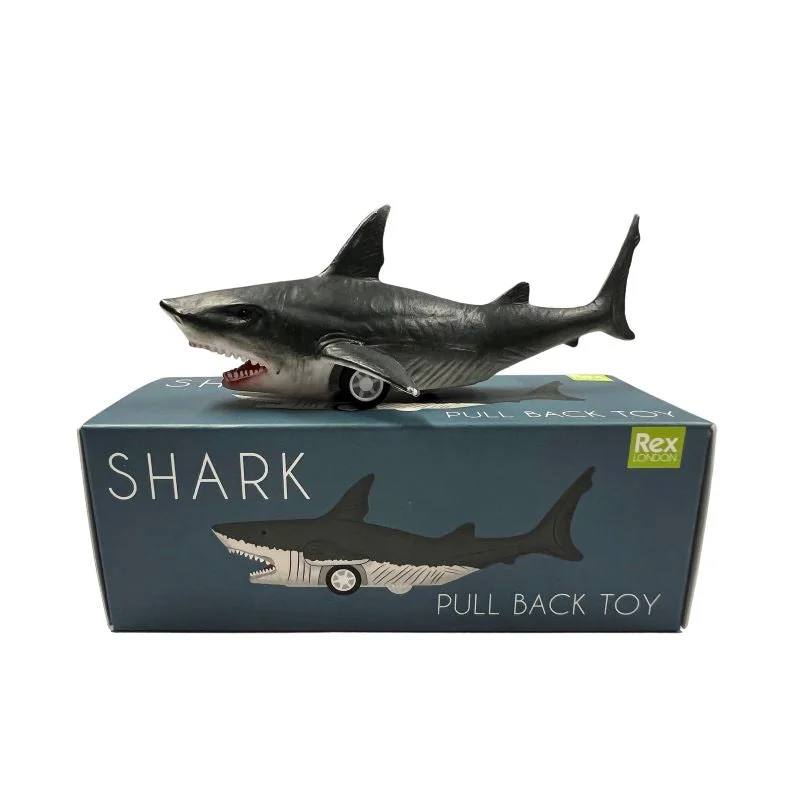 enchanting wooden toys that bring joy and happiness to children                   Pull Back Shark