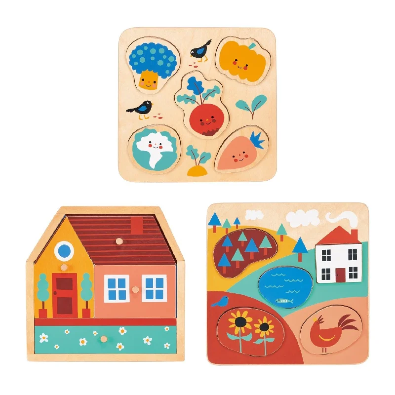 enchanting and whimsical wooden toys for children                   Puzzle Bundle