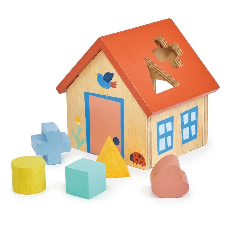 vibrant and colorful wooden toys for toddlers                   Shape Sorter House