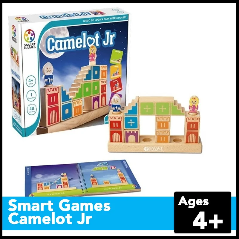detailed and intricate wooden toys                   Smart Games Camelot JR. Wooden Puzzle