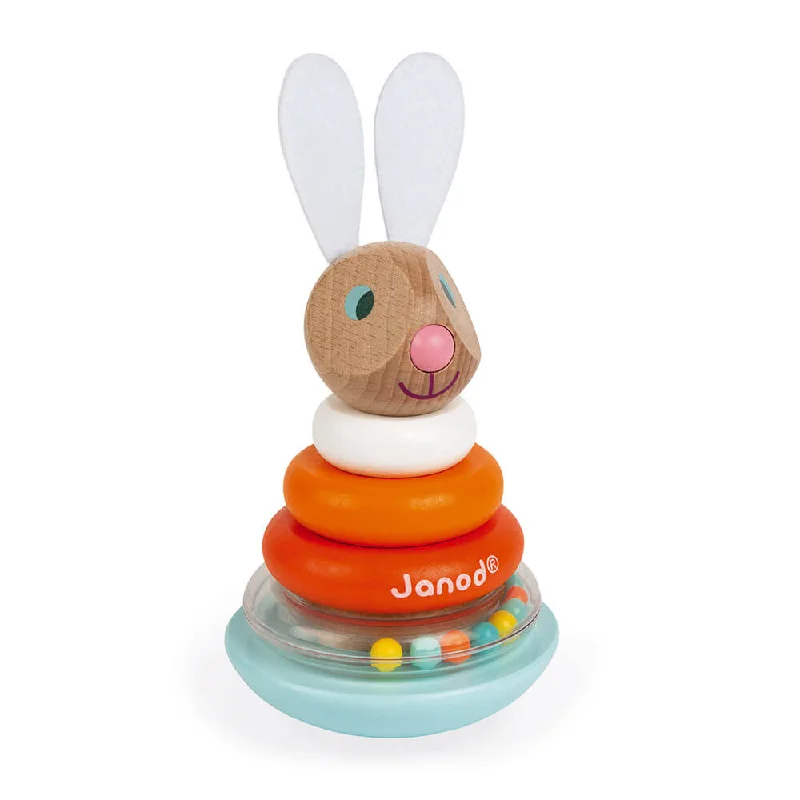 intricately designed wooden toys                 Stackable Roly-Poly Rabbit Wooden